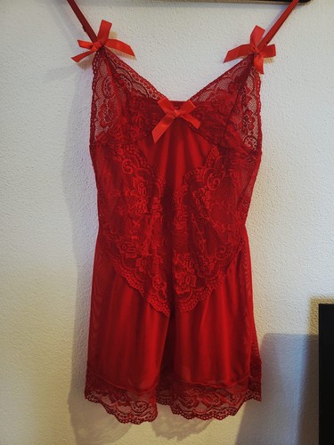 Babydoll negligé rot spitze - negligé,