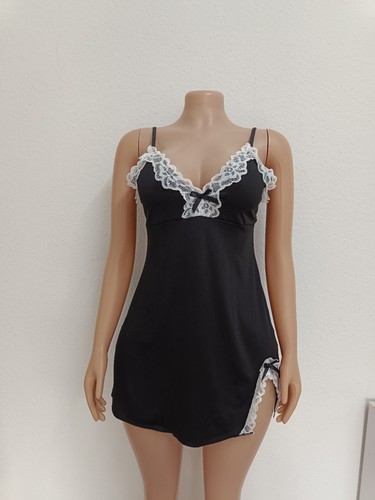 Schwarzes nachthemd mit - schwarzes,