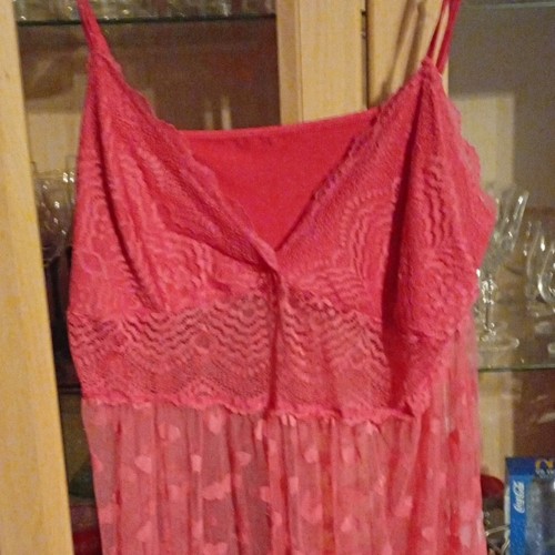 Damen negligé nachthemd rosa - damen,