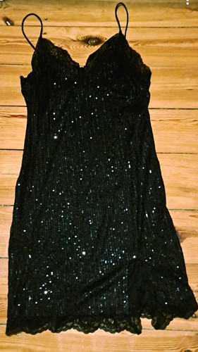 Palliettenkleid schwarz mit