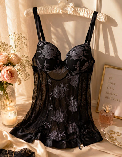 Damen babydoll nachthemd - babydoll,